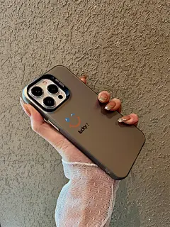 简约笑脸lucky适用苹果14/15promax手机壳13男女iphone12彩银镭射硅胶11新款plus软金属按键xs防摔xr全包mini-tmall.com天猫