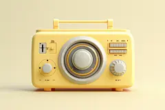 老物件复古收音机模型