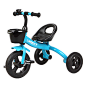 lecoco乐卡儿童三轮车脚踏车 宝宝玩具孩子童车2-6岁自行车免充气