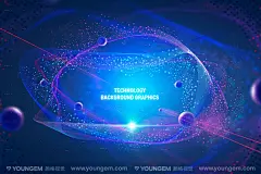 12款未来科幻技术科技大数据视觉海报设计背景底纹ps素材源文件模板