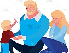 父母,儿子,伴侣,性格,可爱的,华丽的,贺卡,家庭,问候,爱