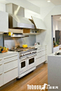 白色的开放式简欧厨房装修效果图—土拨鼠装饰设计门户
