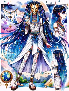 人物设计：古埃及神话·雨神泰芙努特 - 小红书