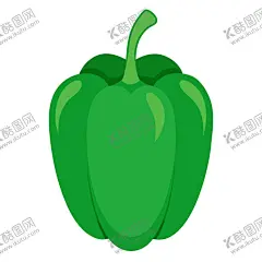 简易的卡通风格的青椒 【酷图网】青椒,青椒素材,青椒插图,矢量青椒,简易风格,卡通蔬菜,卡通风格,矢量图,插图,海报,广告素材,餐饮美食