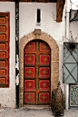 Africa | Door in the Rabat Medina. Morocco.
