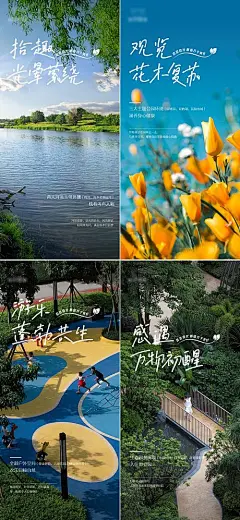 海报  地产 河景房 公园 配套 园林 景观  价值点 系列  