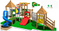 儿童游乐设备小博士木制滑梯幼儿园社区组合滑梯大型室内设施玩具 #游乐# #设施# #玩具#