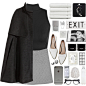A fashion look from December 2015 featuring fitted crop top, wool blend cape and white stretch skirt. Browse and shop related looks.