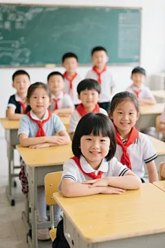 可爱的小学生儿童人物