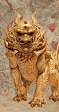 komainu:APPEARANCE: Koma inu are noble holy animals which are usually employed as guardians of holy areas. They can range in size from a small dog to the size of a lion, and due to their resemblance to both creatures, are often called lion dogs in English