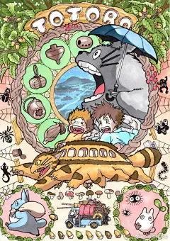 【穆夏风格宫崎骏人物】来自:插画师Takumi ​​​​