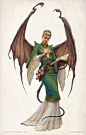 Succubus Philosopher from the Wrath of the Righteous Pathfinder Adventure Path. Art by Ekaterina Burbak.: 