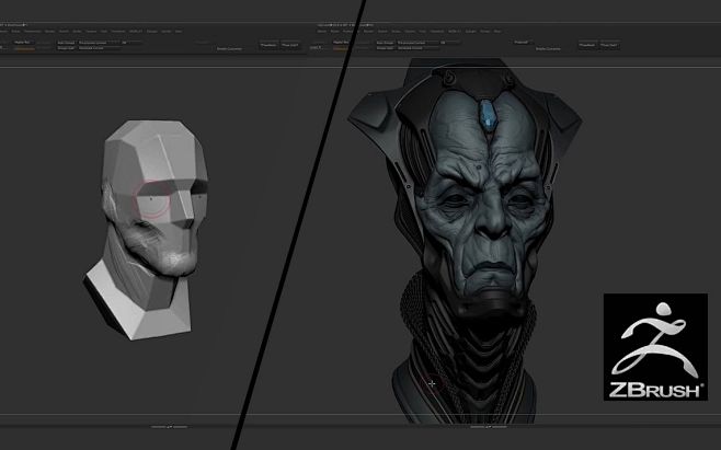 Zbrush2020雕刻灰色红衣主教_哔...