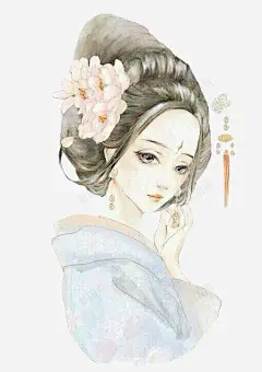 古代美女古风水彩手绘 免费下载 页面网页 平面电商 创意素材