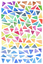 彩色水彩几何三角形底纹装饰手机壳背景图案PNG设计素材png370-淘宝网