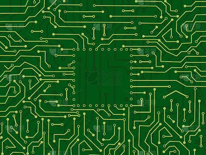 电子电路板。技术背景的电路板纹理。矢量图