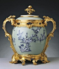 Pot-pourri Vase: Jingdezhen, Jiangxi Province, China   Creation Date: 1740  Materials:   Porcelain and gilt bronze: In the Royal Collection
