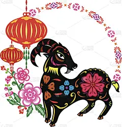 中国的幸运羊羊年