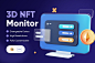 3D NFT Monitoring Icon
