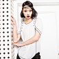 LUCIE LUO原创独立设计师品牌女白色真丝双绉复古结构主义上衣 新款 2013