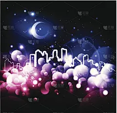 一个夜晚城市的抽象背景