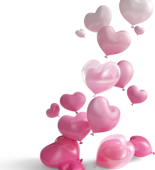 气球；气球png；粉色气球；少女