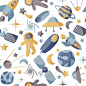 Kids space background.