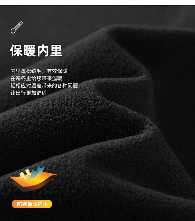 户外秋冬款青年冲锋衣防泼水加绒加厚北面连...