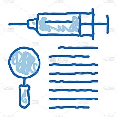 注射涂鸦图标手绘插画的作用研究