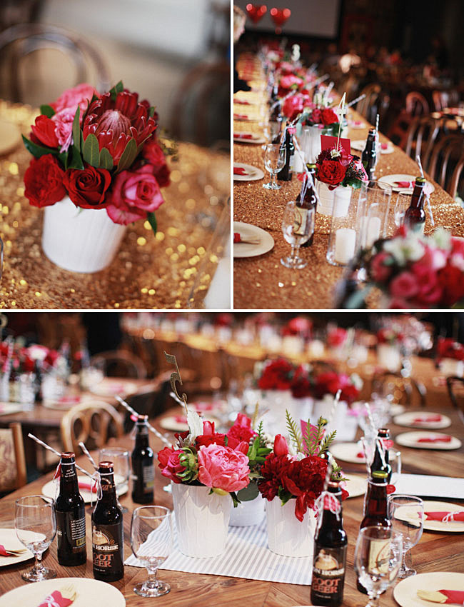 red and pink centerp...