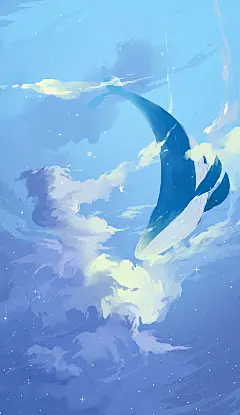 鲸鱼_点意__插画师作品_涂鸦王国gracg.com