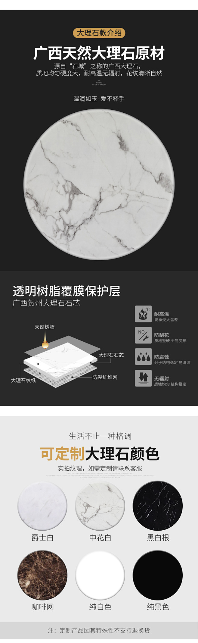 轻奢大理石茶几电视柜组合客厅简约现代小户...