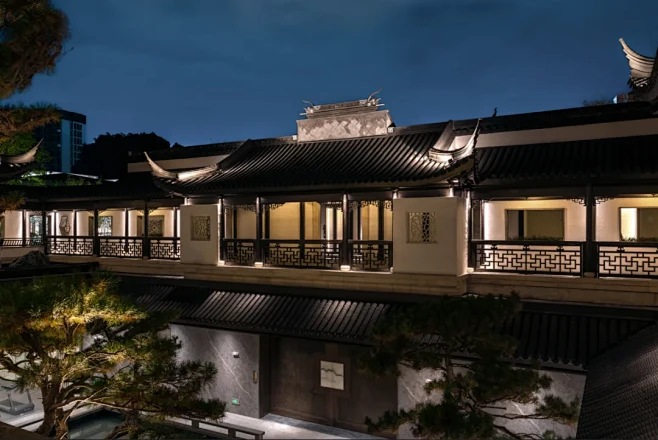 鹏湃·国公馆示范区夜景-花瓣网