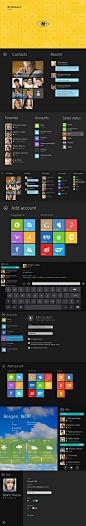 Sketches for IM+ Windows 8 via Behance