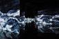 Black Waves: 迷失、沉浸与重生 / Black Waves: Lost, Immersed and Reborn | teamLab / チームラボ : 由一个连续的波浪形成的艺术装置（波浪在展览厅内，犹如一气呵成的书法一样连接在一起）。观赏者与他人共同成为作品的一部分，透过跟其他人一起沉浸在这个世界中并相互融合，使自己与他人维持一种持续不断的联系。从而摸索出我们与世界间无界的全新关系。我们在电脑空间内以模拟波型来建构水在三次元空间下的动作。透过无数水分子的连续体来表现水，并且不断计算分子之间