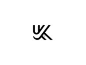 Letter K  , UK monogram logo design black and white luxury geometric logo design, JK monogram logo design inspiration, identity, branding white logo inspiration by Vladimir Biondic #Design Popular #shots