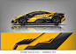 Racing car wrap design. sedan hatchback and sport car wrap design. abstract background with vector.
