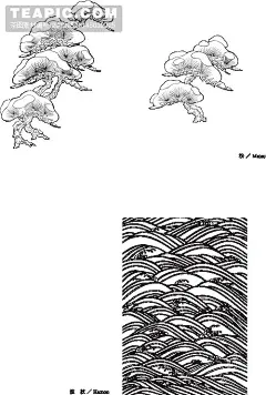 线描松树波浪纹#松树##波浪纹##素材##线描##植物##花卉##艺术#