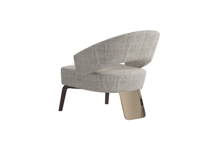 Fabric armchair with...