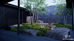 侘寂禅意庭院小品SU模型下载【ID:1172132963】