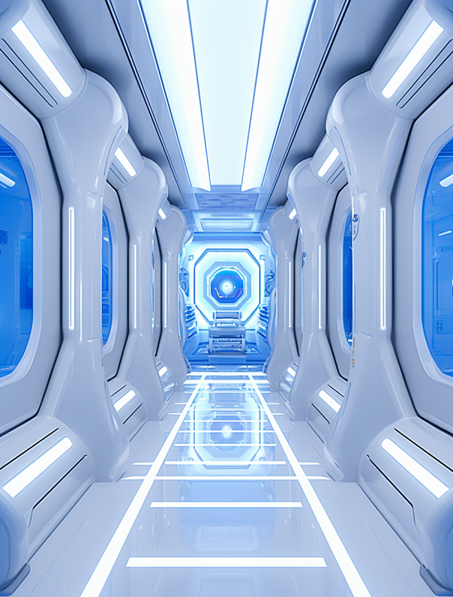 蓝色炫酷机械空间感背景 (9)