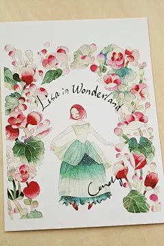 之前给北京一家美发公司画的，据说是一个超级棒的华人染发师~-candy田_水彩 原创_涂鸦王国插画