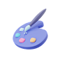 Color Palette 3D Illustration