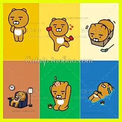 33张狮子ryan屁桃超高清iphone韩国kakao自画重绘卡通手机壁纸b2-淘宝网