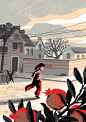 石榴红 / Pomegranate red - QU LAN : Cover illustration for a children's novel 