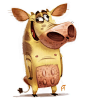 Day 535. Cow and Chicken by Cryptid-Creations ★ Find more at http://www.pinterest.com/competing/: 