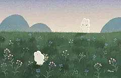 【插画壁纸】萌物来袭！Q版治愈系小兔子动漫卡通高清壁纸_腾讯新闻