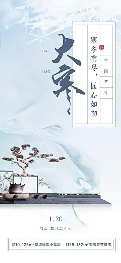 二十四节气大寒海报