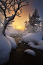 Snow Stream, Finland photo via owen