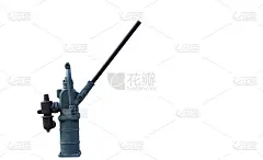 水泵古色古香的长手柄隔离在白色与剪辑路径。